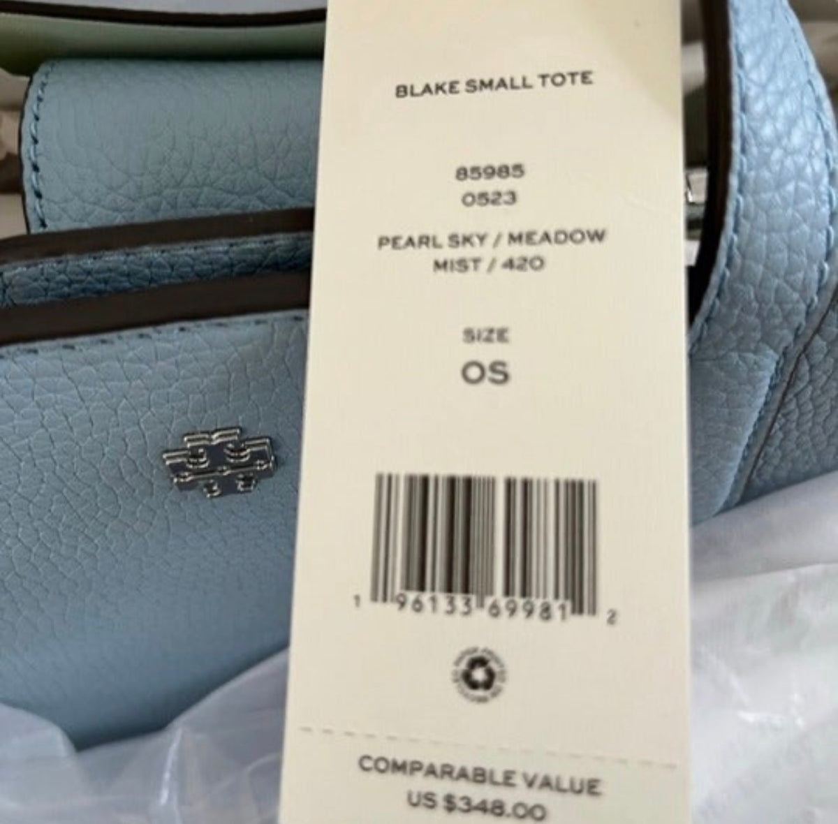 Tory Burch - Blake Small Tote - Pearl Sky / Meadow Mist