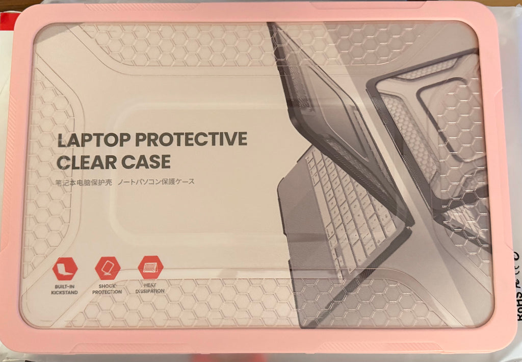 Case for MacBook Neo 13 inch with Stand, Keyboard Cover, Mouse Pad Anti-Scratching Protective Hard Cover, Foldable Ergonomic Stand, for Mac Book Neo 13 2026, A3404, A18 Pro Chip, Pink