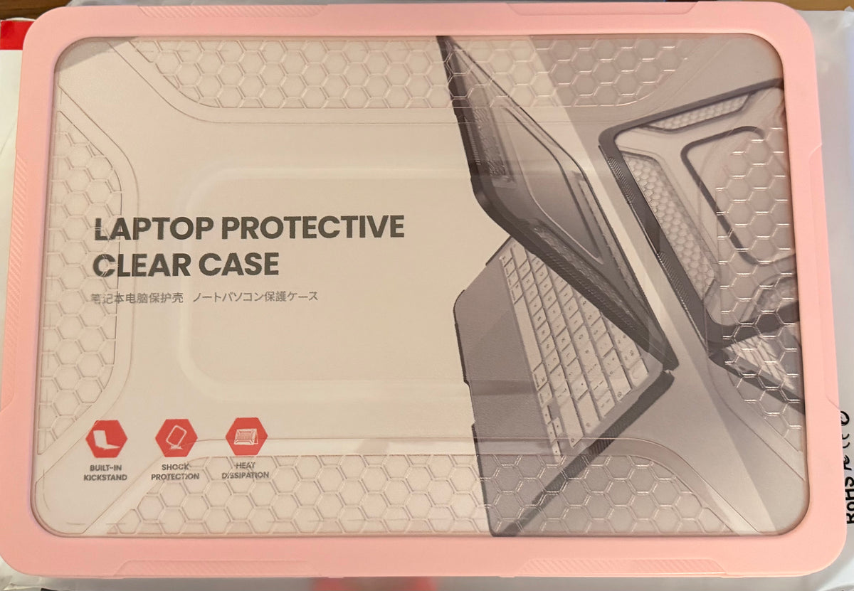 Case for MacBook Neo 13 inch with Stand, Keyboard Cover, Mouse Pad Anti-Scratching Protective Hard Cover, Foldable Ergonomic Stand, for Mac Book Neo 13 2026, A3404, A18 Pro Chip, Pink