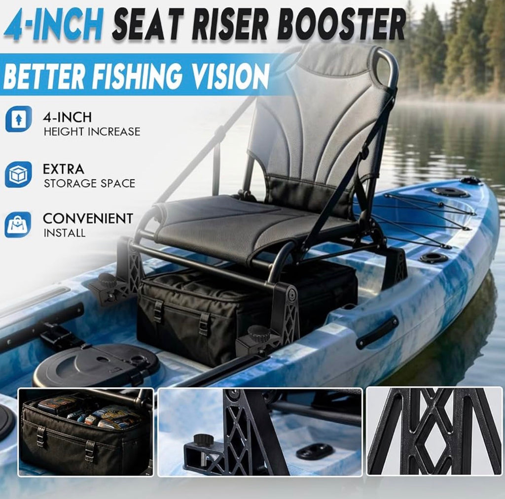 4 Pack Adjustable 4" Kayak Seat Riser Booster
Lightweight Kayak Seat Lifting and Upgrade Accessories, Compatible with Hoodoo Tempest/Voyager, BKC Kayaks