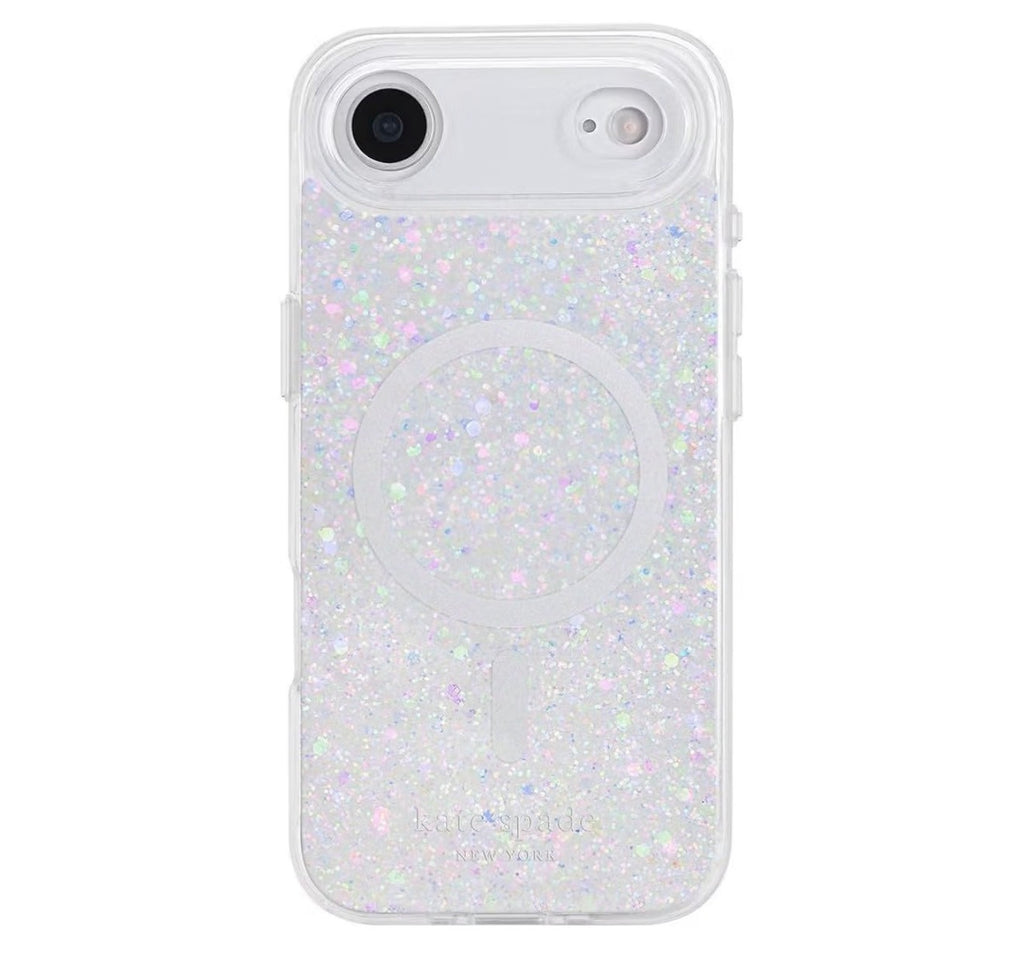 Kate Spade New York iPhone 17 Air Case - Compatible with MagSafe - Designer Phone Case - Chunky Iridescent Glitter