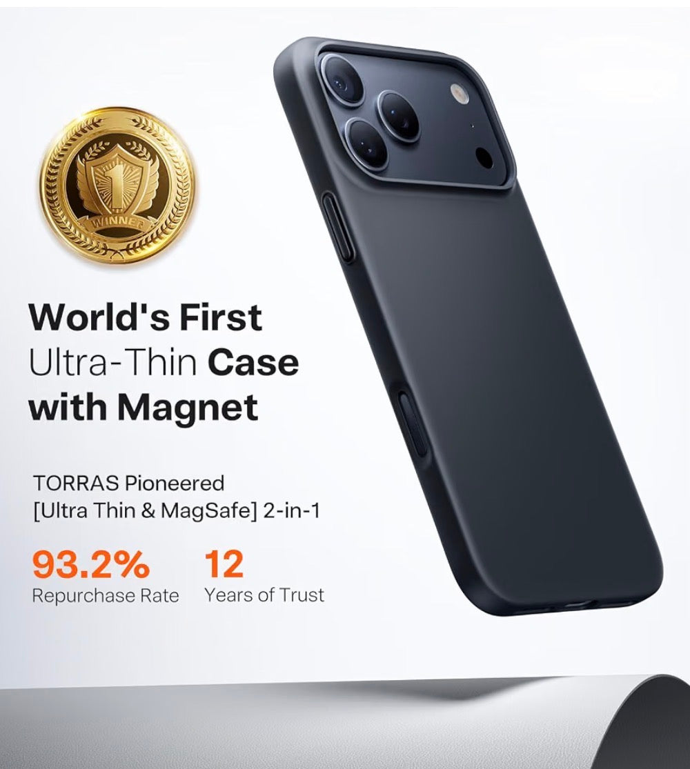 Magnetic Slim Fit for iPhone 17 Pro Case Thin Fit for MagSafe, Black, Fit for MagSafe, Matte Hard Bayer PC Material, 6.3 in OriginFit, Anti-scratch, Ultra Slim Lightweight Protective Hard Cover