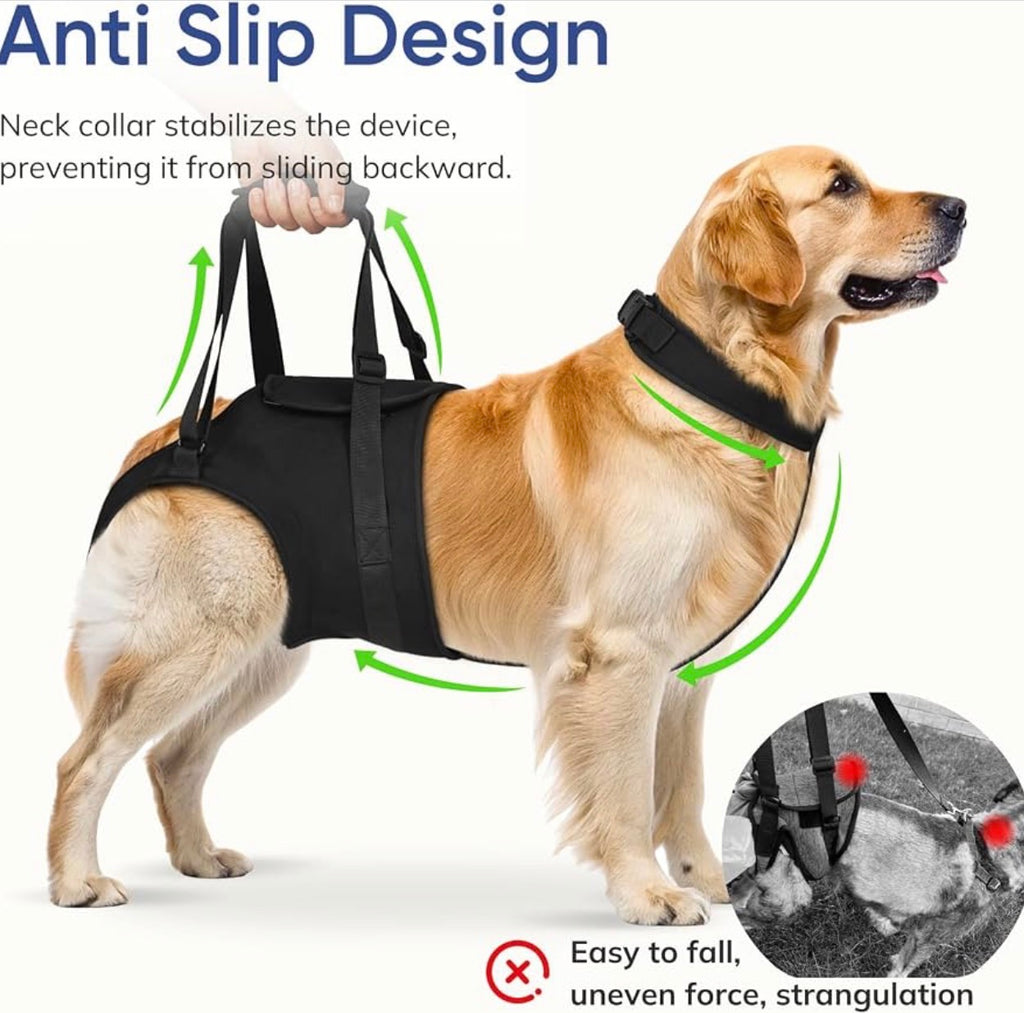 Dog Sling for Large Dogs Hind Leg Support, Dog Back Leg Lift Harness
Help Large Breed Rear Leg Up, Senior Dog Lift Assist for Weak Back Leg, Mobility Aid for Elderly, Injured, Paralyzed Dog, Small
