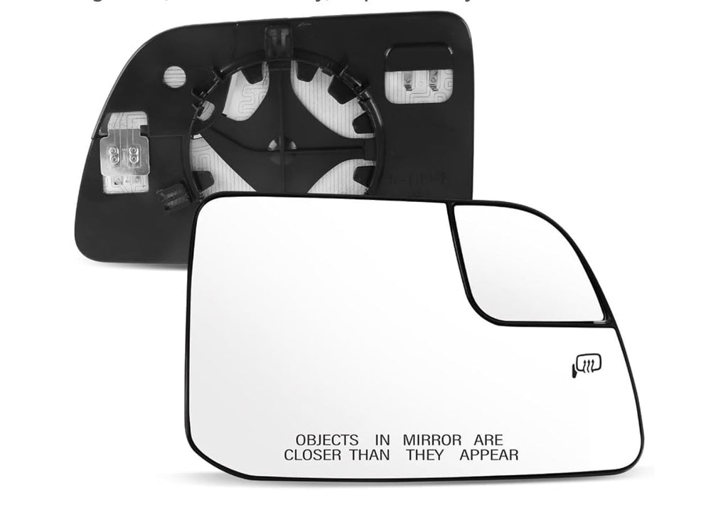Compatible with Ford Edge 2011-2014 Passenger Right Side Mirror Glass
for Lincoln MKX 2011-2015, Heated, Mirror Replacement with Backing Plate, Clear Visibility, Clip on Easily