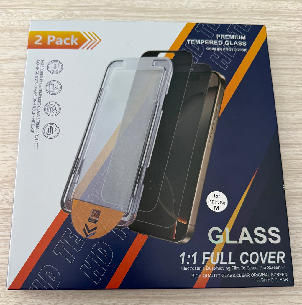 Gradient for iPhone 17 Pro Max Privacy Screen Protector [Auto-Installation]
2 pack for iPhone17 Pro Max 6.9 inch, Tempered Glass Anti Spy Anti Blue Light Eye Protection HD Clear Anti-Scratch No Bubble