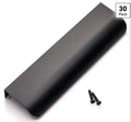 Black Cabinet Handles 5 Inch 30 Pack, Finger Pulls for Cabinets, Edge Pull for Dresser Drawers, Aluminum Alloy, Modern Kitchen Hardware for Dresser Bathroom Closet and Cupboard