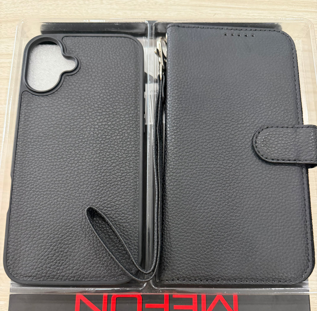 Wallet Case for iPhone 16 Plus with 4 Card Holder, Detachable 2 in 1 Leather Wallet Flip Folio Case, RFID Blocking, Wireless Charging, Microfiber Lining, Durable, for Women/Men (Mystic Gray)