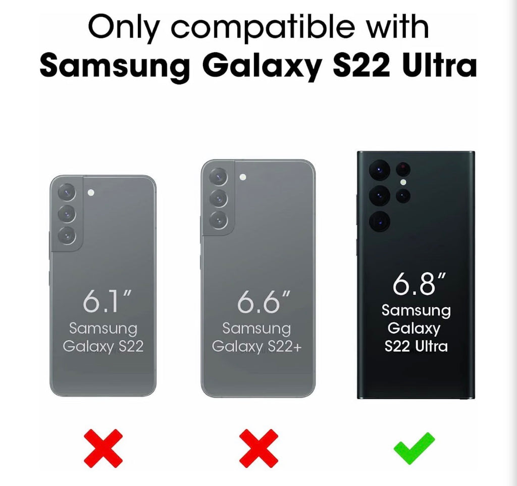 For Galaxy S22 Ultra Commuter Series Case - Black, Slim & Tough, Pocket-Friendly, with Port Protection