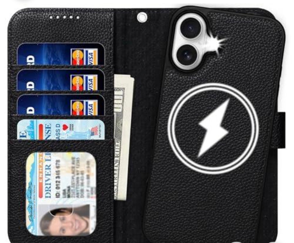 Wallet Case for iPhone 16 Plus with 4 Card Holder, Detachable 2 in 1 Leather Wallet Flip Folio Case, RFID Blocking, Wireless Charging, Microfiber Lining, Durable, for Women/Men (Mystic Gray)