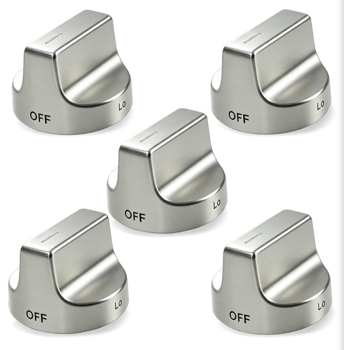 5 Pcs W11239985 W10850015 Stove Knob Replacement Compatible with Whirlpool WFG525S0HZ1 WFG550S0HZ0 WFG525S0HZ0 WFG525S0JV0 Replace 4845290 W11032553 PD00061875 AP6333411