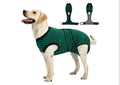 Recovery Suit for Dogs Cats After Surgery, Green Navy Stripes, Medium, Soft Breathable Fabric, Prevents Licking & Scratching, Easy to Put On, Machine Washable, Post-Surgery, Wound Protection