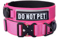 Tactical Dog Collar with Airtag Holder for Medium Dogs, 2" Wide Pink Collar
Gift 3 Patches, Military Heavy Duty Dog Collar with AirTag Holder & Metal Buckle & Soft Padding for Walking, Hiking, Training