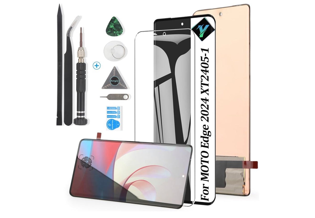 OLED Screen for Motorola Moto Edge 2024 Screen Replacement for Motorola Edge 2024 XT2405 LCD Display Touch Screen Digitizer Assembly with Tools
