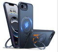 360 Spin for iPhone 17e Case & iPhone 16e case with Stand, Fit for MagSafe, 4X Military-Grade Protective, Stand Phone Case for iPhone 17e Case, Ring Holder Slim Cover, Matte Black 6.1''