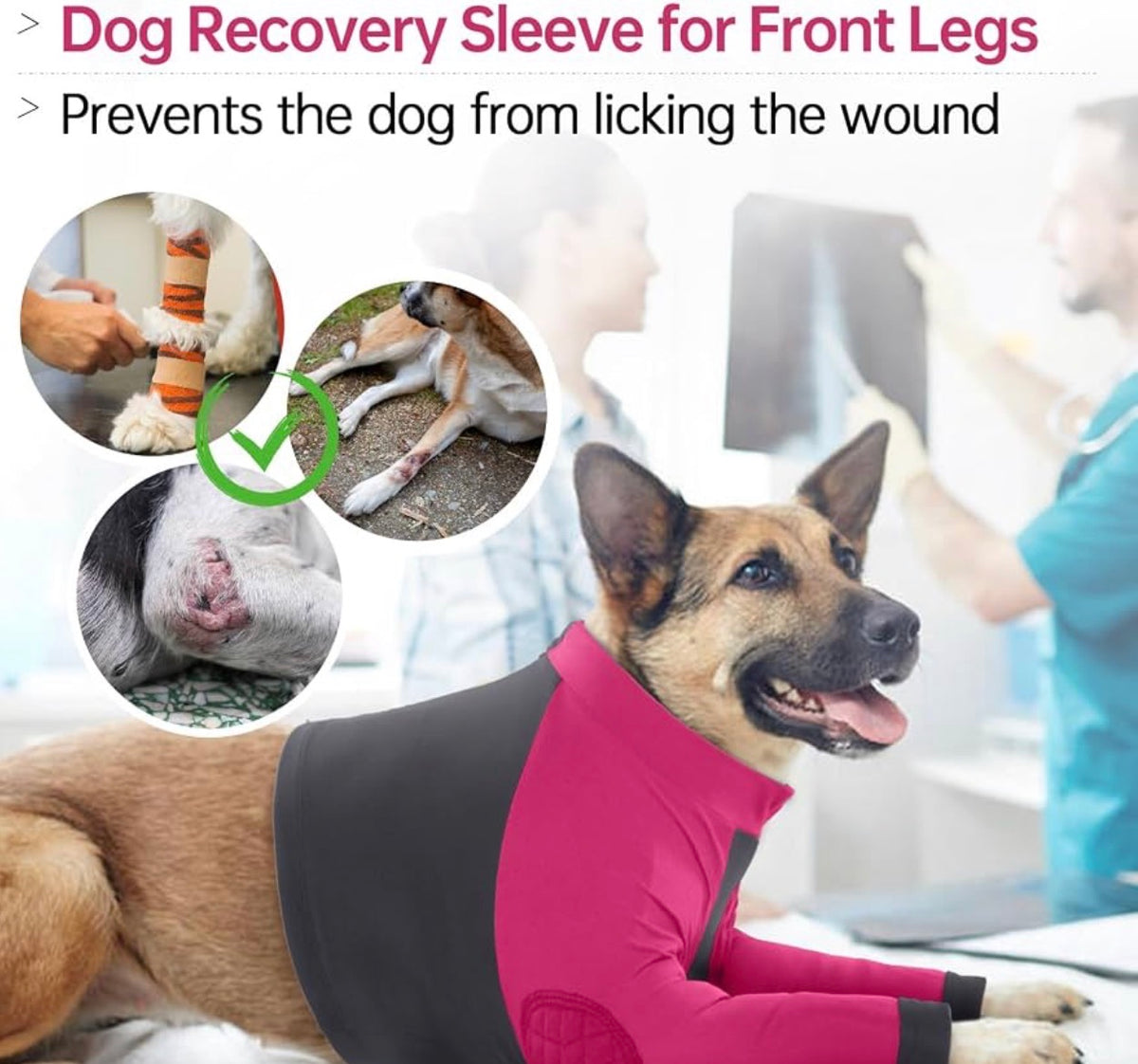 Lelepet Dog Recovery Sleeve, Dog Long Sleeve Shirt Stop Licking, Large,
Surgery Recovery Suit for Front Legs Shoulder Chest Wounds Skin Conditions Leg Sleeve for itching with Arms Elbow Protector