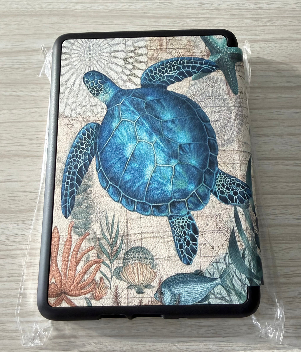 Case for 6" Kindle 11th Generation 2024/2022
Lightweight PU Leather Foldable Protective Cover, Magnetic Closure, Auto Wake/Sleep, Hand Strap, Sea Turtle