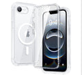 Magnetic Case for iPhone 16e 6.1'' (Clear) - Full Body Rugged Case with Built-in Screen Protector and Wireless Charging Support