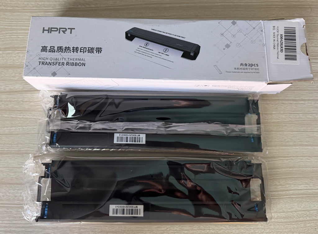 Thermal Ribbon,Thermal Transfer Ribbon with RFID Funtion for MT800 Portable A4 Thermal Transfer Printer, 2 Pack