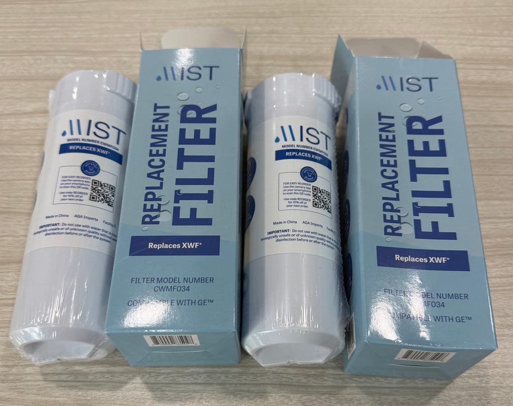 XWF Water Filter, Not XWFE, 2 Pack, Activated carbon, NSF/ANSI 42 certified by IAPMO, reduces chlorine taste, 200 gallons or 6 months, tool-free push-in