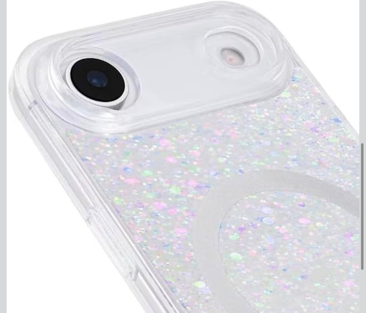 Kate Spade New York iPhone 17 Air Case - Compatible with MagSafe - Designer Phone Case - Chunky Iridescent Glitter