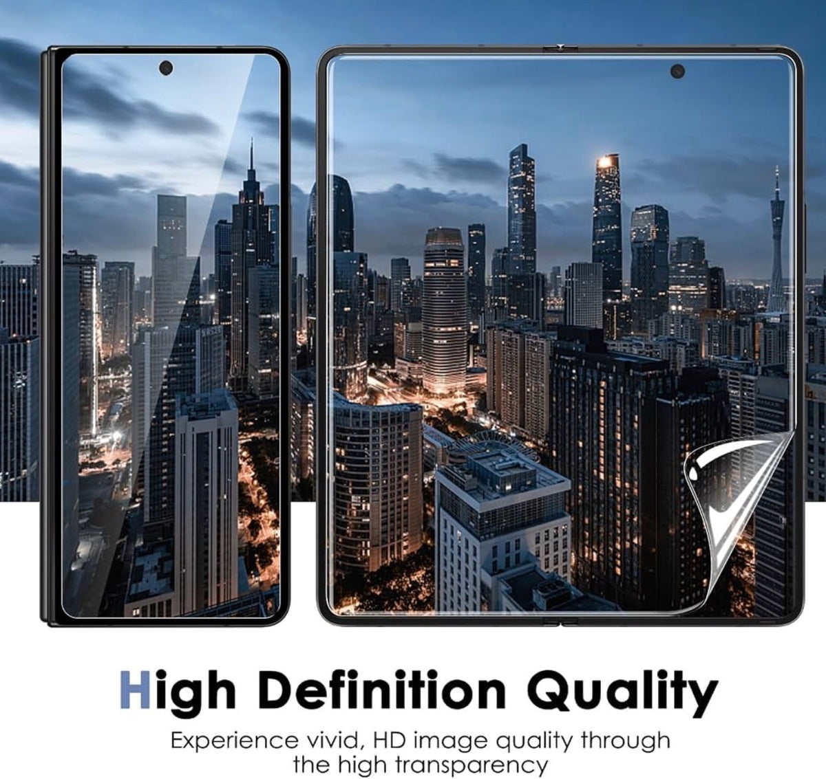 3+3+3 Pack Screen Protector Set for Samsung Galaxy Z Fold 4 - Including Inner Screen Flexible Film, Back Screen Tempered Glass Protector and 1 Set of Camera Lens Protector