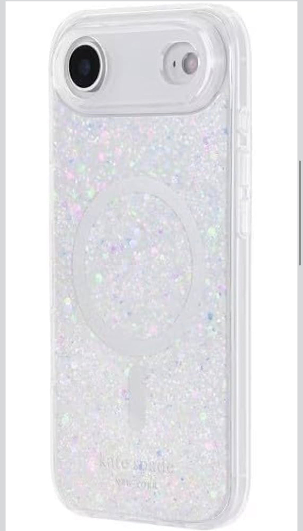 Kate Spade New York iPhone 17 Air Case - Compatible with MagSafe - Designer Phone Case - Chunky Iridescent Glitter