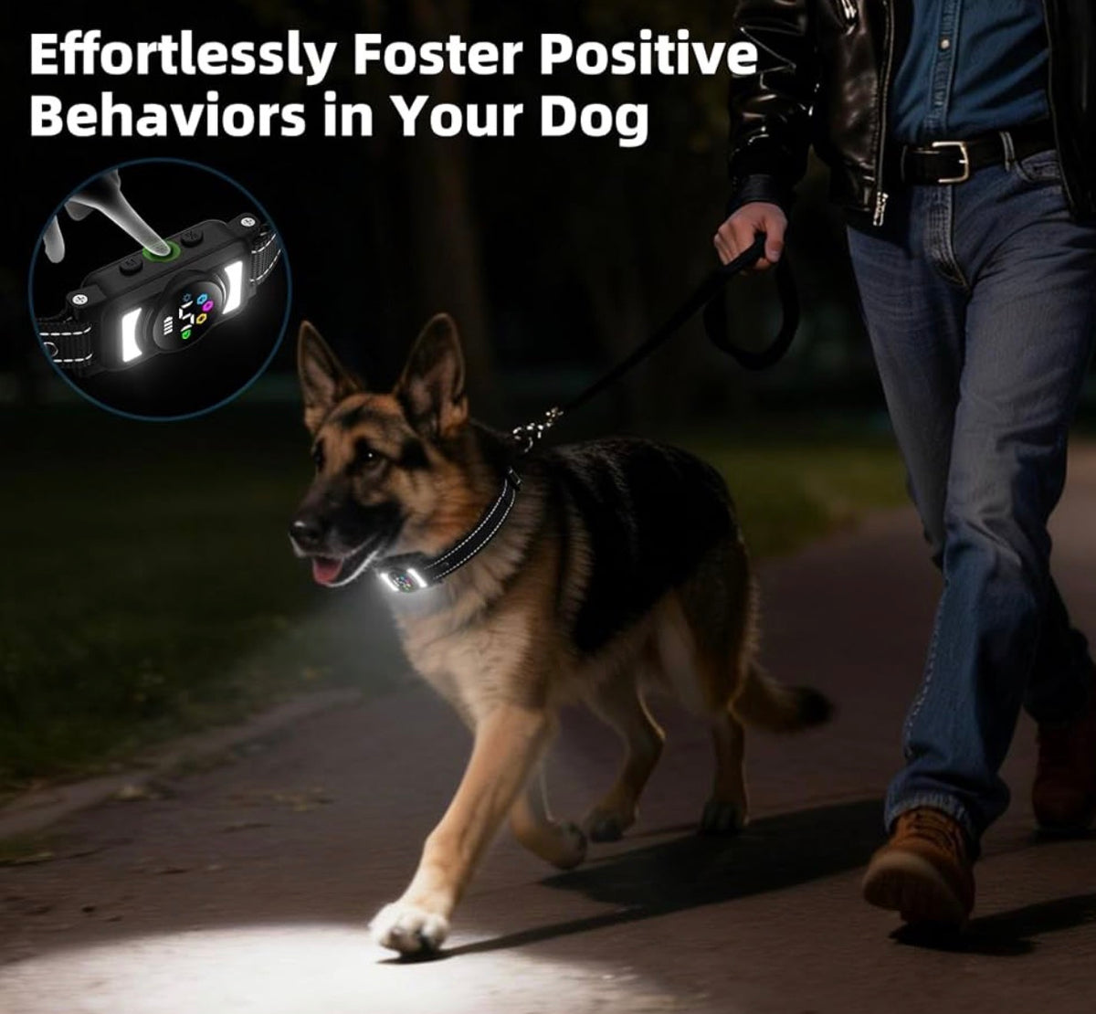 Dog Bark Collar for Large Medium Small Dogs, AI No-Bark Collar for Dogs Training Collar, Smart Barking Collar, Rechargeable Bark Collar