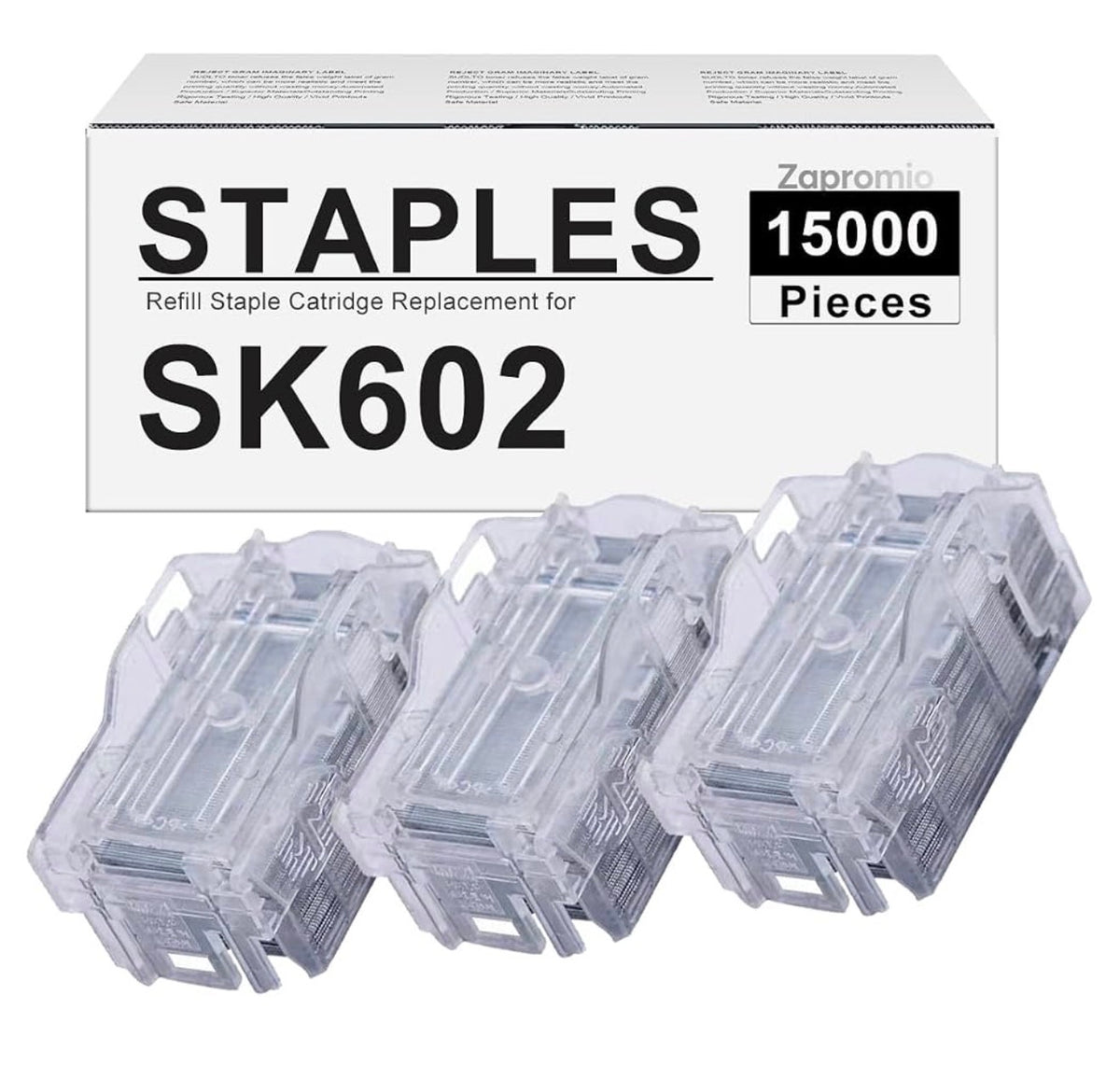 3 Pack SK602 Staple Cartridge Compatible with Konica Minolta 14YK SK-602
SK602 Stacker Staples Cartridges Refills (3 Cartridges X 5,000 Staples Each)