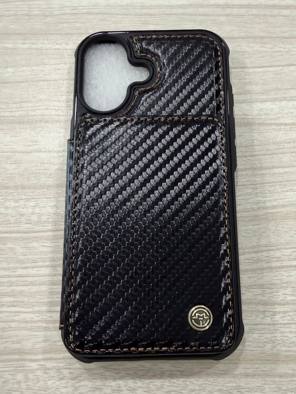 Vinich for iPhone 17 Wallet Case with Card Holder, Carbon Black, RFID Blocking Credit Slots, Kickstand, Shockproof Flip Phone Cover, PU Leather, Double Magnetic Clasp