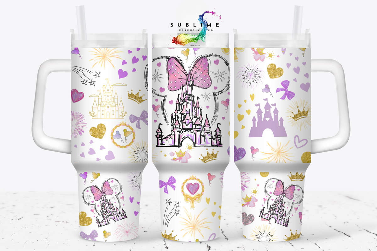 Disney Castle "Purple Dreams" Digital Download - PNG & JPEG Format