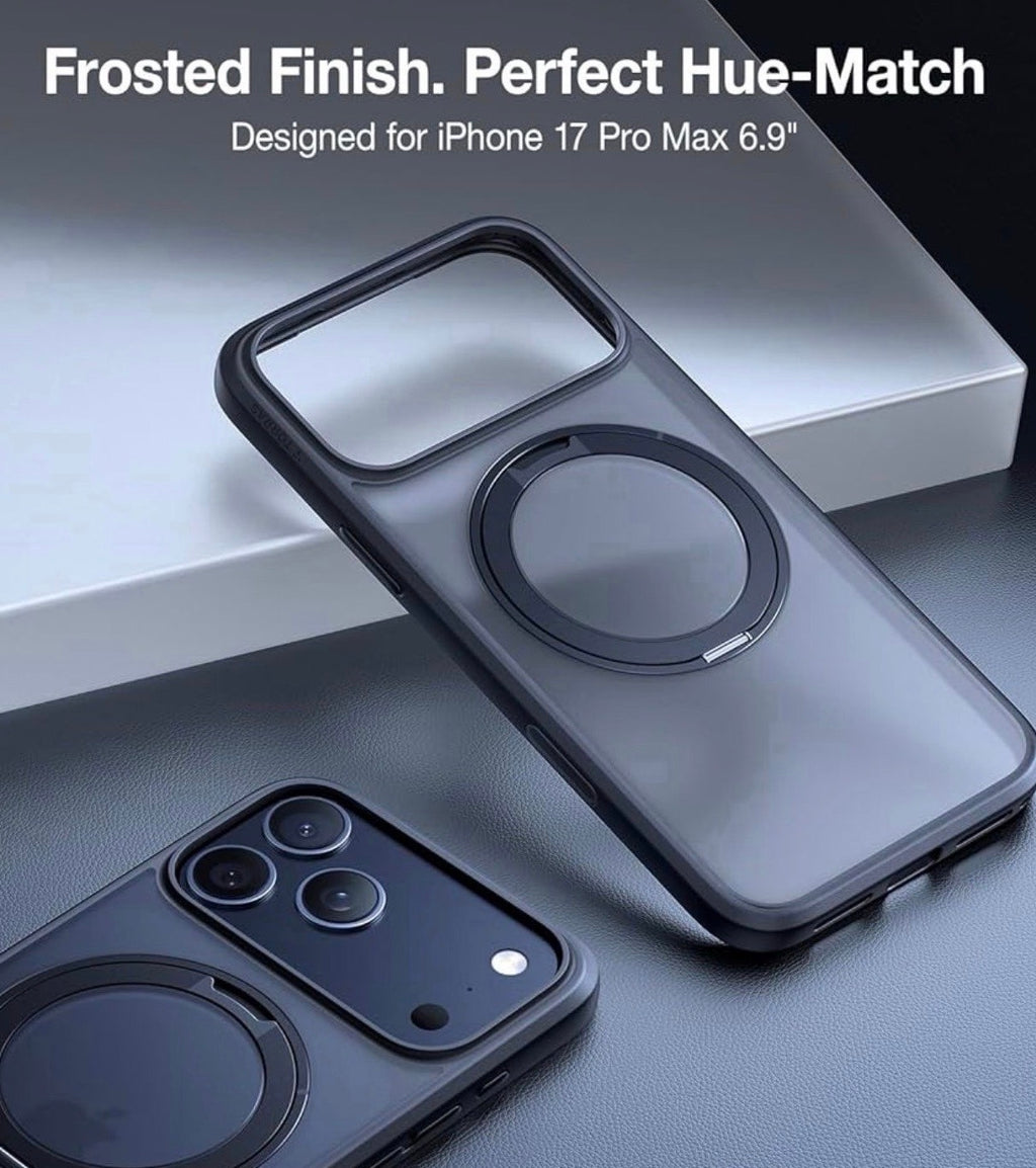 TORRAS Upgraded 360 Magnetic Stand for iPhone 17 Pro Max Case Black
Fit for MagSafe, Mil-Grade Protection, Camera Control Button, Translucent Slim for iPhone 17 ProMax Case Ostand, Black