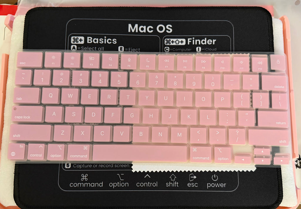 Case for MacBook Neo 13 inch with Stand, Keyboard Cover, Mouse Pad Anti-Scratching Protective Hard Cover, Foldable Ergonomic Stand, for Mac Book Neo 13 2026, A3404, A18 Pro Chip, Pink