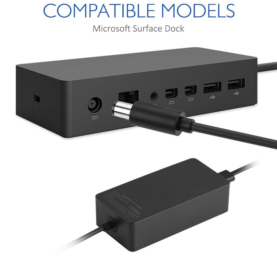 Surface Dock Charger,15V 6A 90W Ac Adapter Power Supply Battery Charger for Microsoft Docking Station Surface Pro 4 Surface Book 1661 1749 TG-TECH