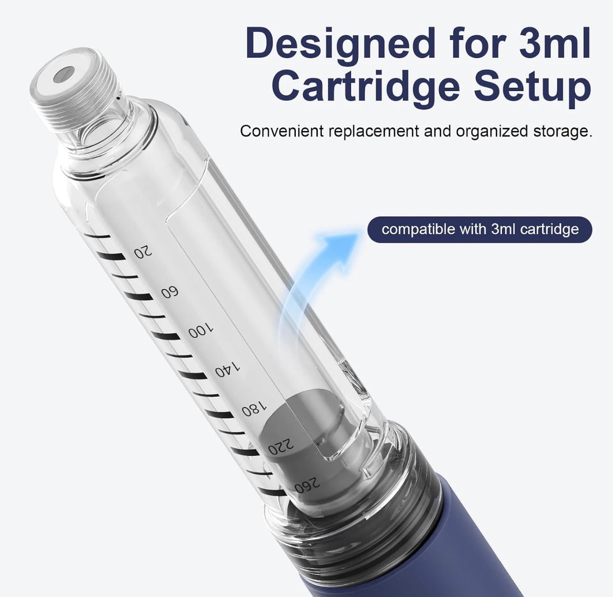 Injection Pen, V2 Pen Injector, Auto Injector Pen, Reusable Injection Pen
Adjustable Pen Compatible with 3ml Pen Cartridge, Portable Kit with Travel Case and 5×3ml Cartridges, Precise 80-Unit Scale
