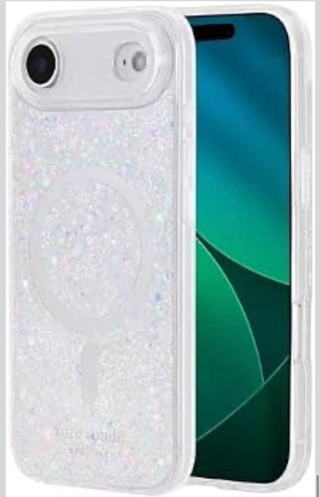 Kate Spade New York iPhone 17 Air Case - Compatible with MagSafe - Designer Phone Case - Chunky Iridescent Glitter
