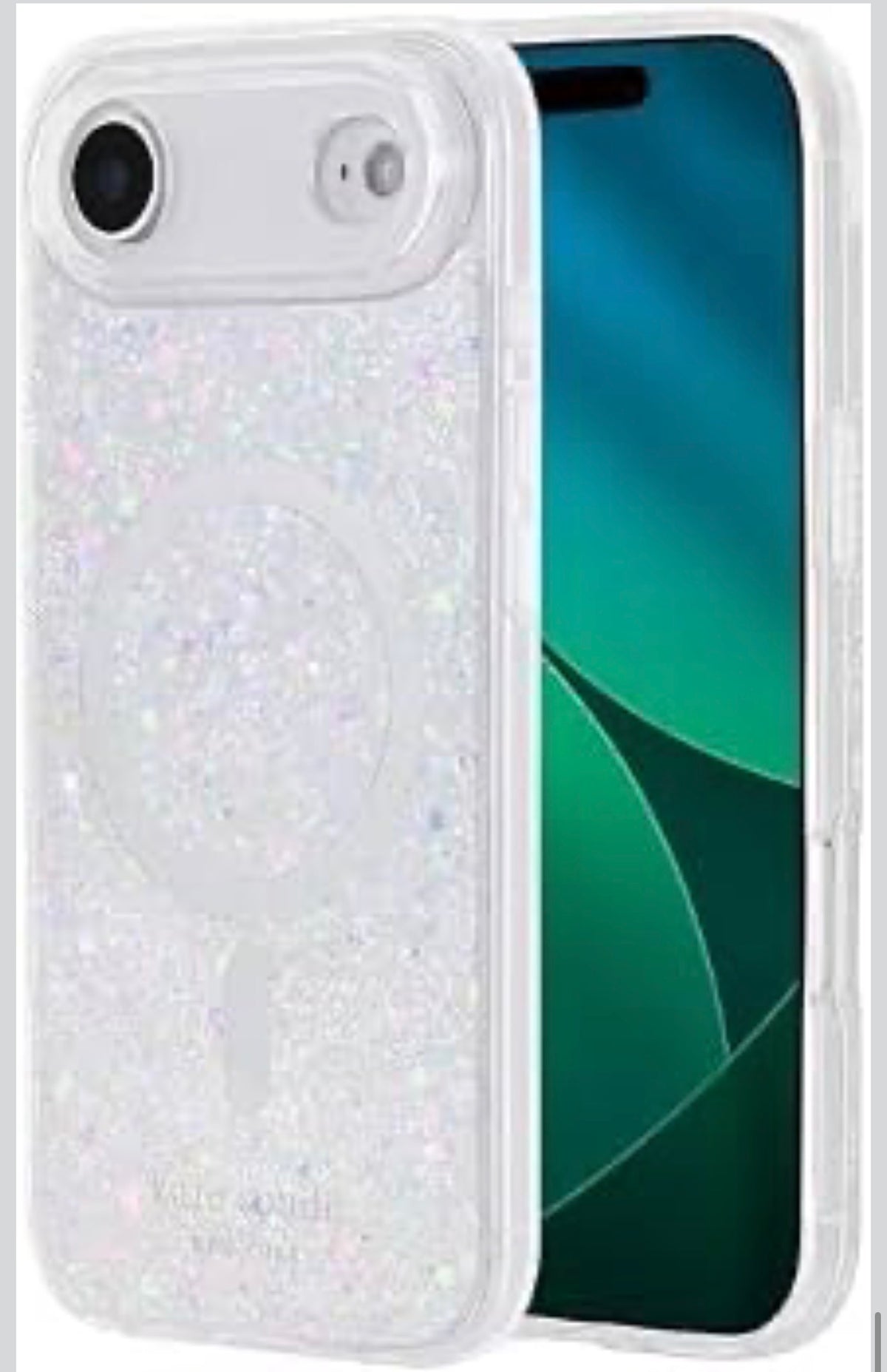 Kate Spade New York iPhone 17 Air Case - Compatible with MagSafe - Designer Phone Case - Chunky Iridescent Glitter