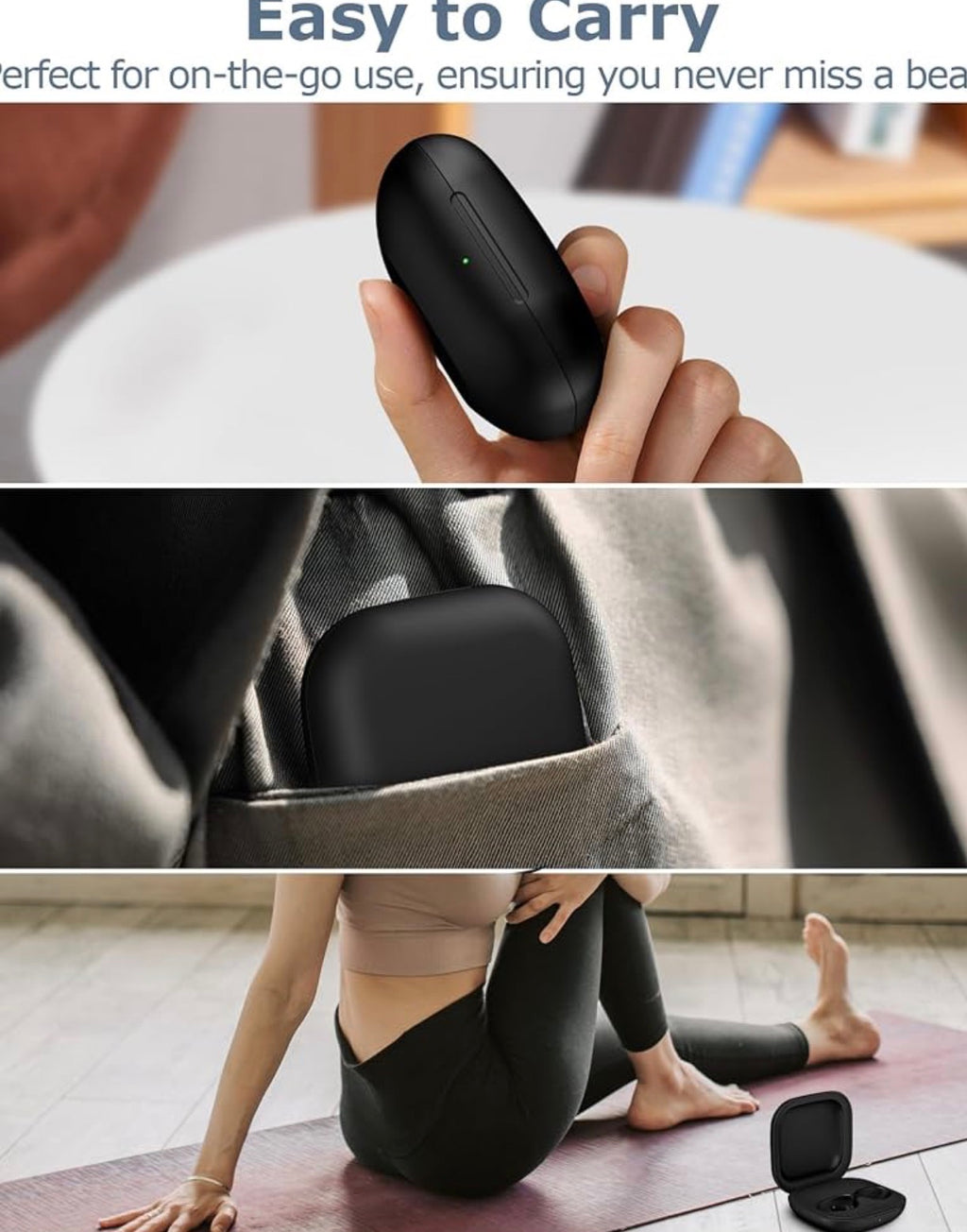 Charging Case Replacement for Beats Fit Pro: 700mAh Wireless Charging Case with Bluetooth Pairing & USB-C Cable