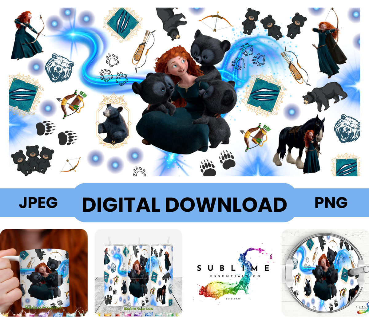 Brave & Merida "Follow the Path" Digital Download - PNG & JPEG Format