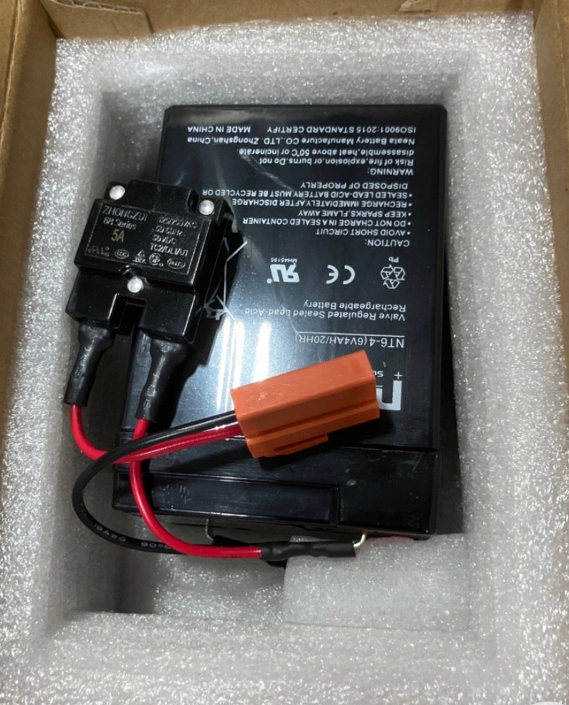 6V 4Ah Battery for Hyper Disney Princess, for Hyper Marvel Spider-Man Kids Ride On Toddler ATV
