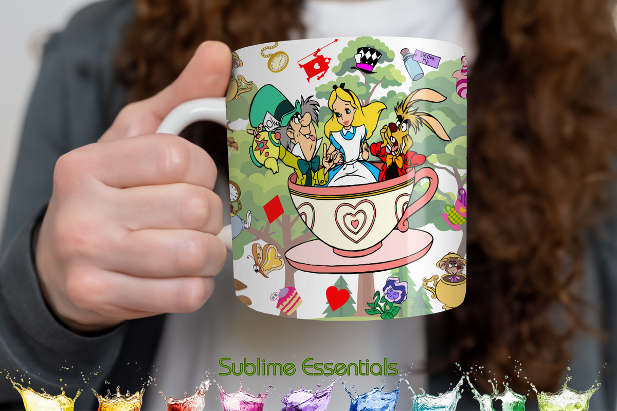 Alice in Wonderland "Wonderland Tea Cup" Digital Download - PNG & JPEG Format