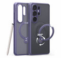 TORRAS Q3 Spin for Samsung Galaxy S26 Ultra Case, 360 Magnetic Stand, Compatible with Magsafe, Slim S26 Ultra Case with Kickstand, Aesthetic for Women, Translucent Frosted Purple