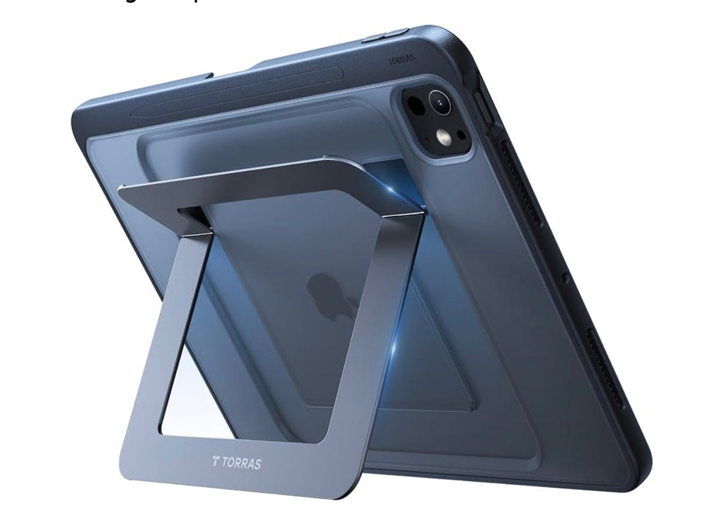 Ostand K1 Guardian for iPad Pro 13 inch Case with Stand M4/M5, Black, Adjustable Viewing Angles, Stable Writing & Typing, Apple Pencil Holder with Charging, Slim Protective, Metal Kickstand