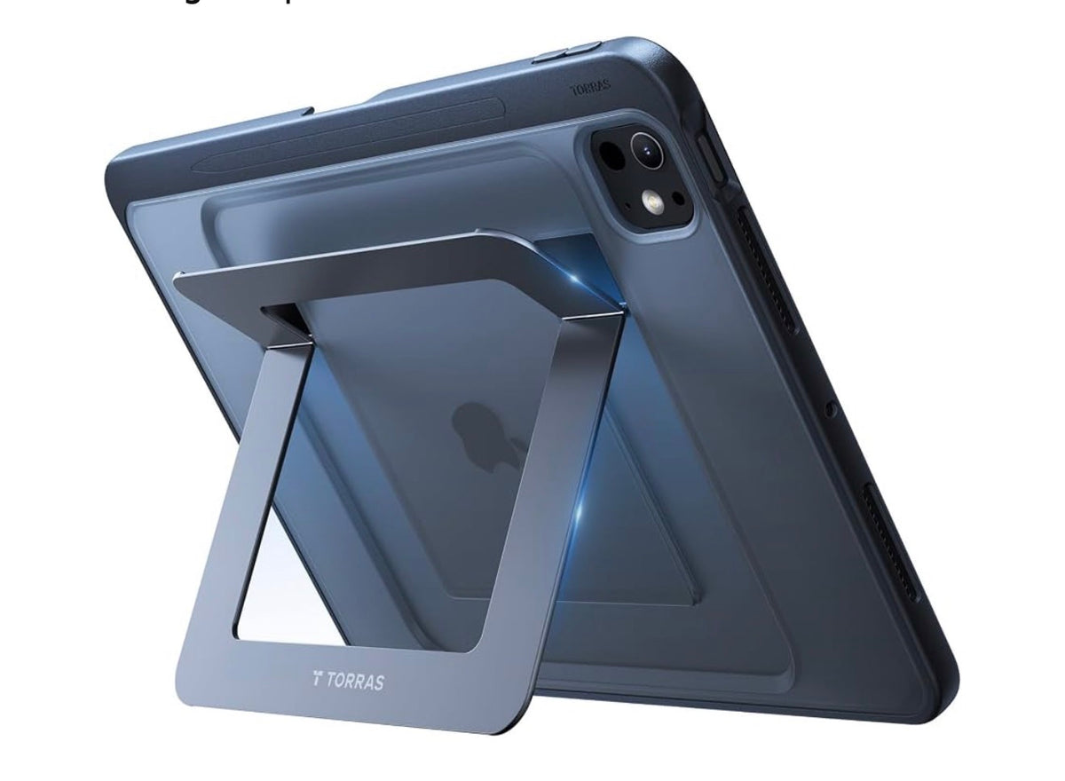 Ostand K1 Guardian for iPad Pro 13 inch Case with Stand M4/M5, Black, Adjustable Viewing Angles, Stable Writing & Typing, Apple Pencil Holder with Charging, Slim Protective, Metal Kickstand