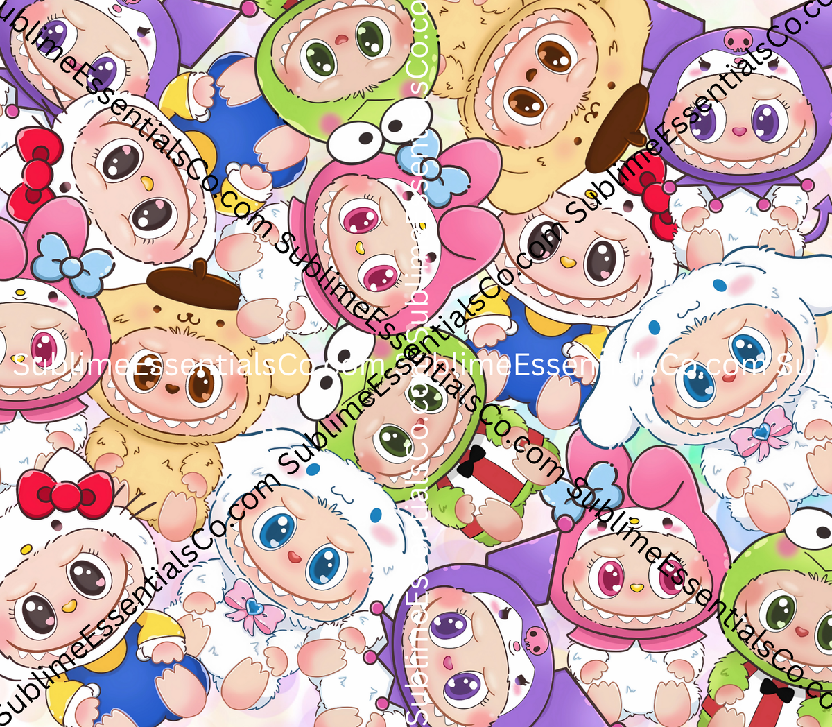 Labubu "Hello Kitty Dolls" Digital Download - PNG & JPEG Format