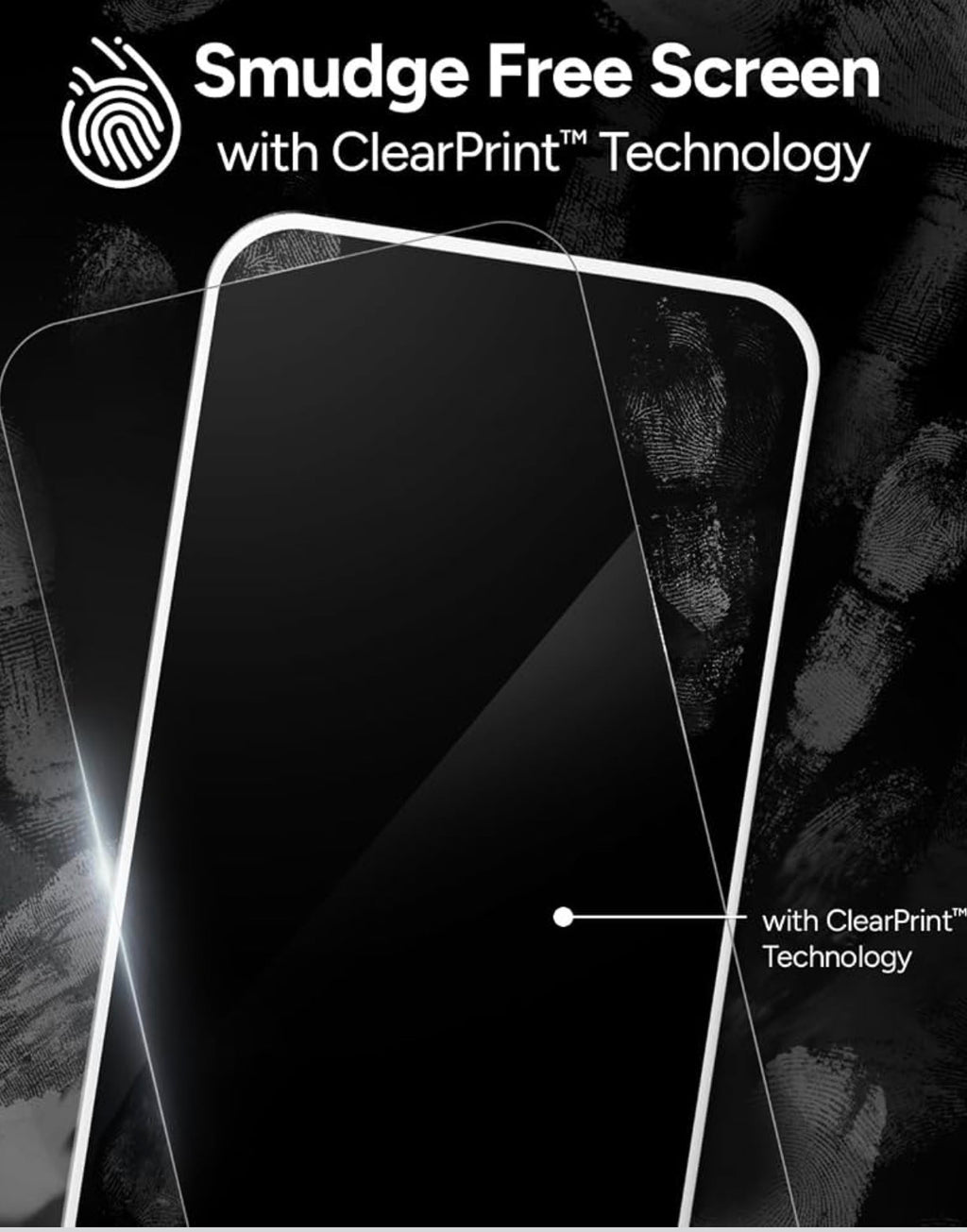 ZAGG Glass+ Screen Protector for iPhone 16 Pro Max – 3X Stronger Tempered Glass with Reinforced Edges, Scratch & Smudge Resistant, InvisibleShield, Easy Installation