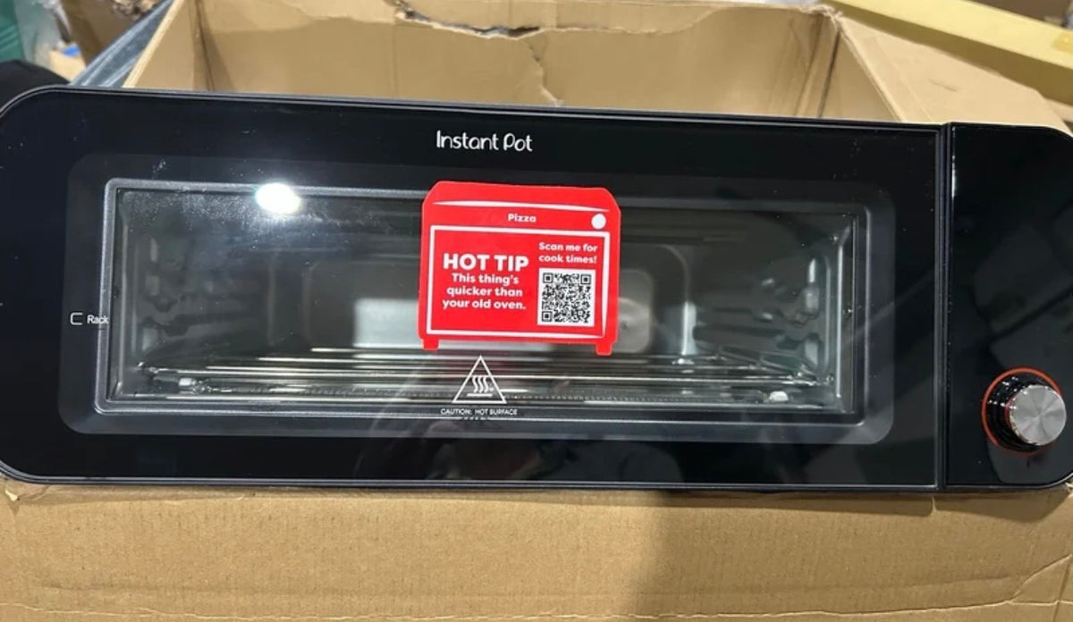 Instant Pot No Preheat Required* 6-in-1 Pizza and Toaster Oven with InstantHeat Technology, Fits a 12" Fresh or Frozen Pizza, Bake, Toast, Broil, & Reheat