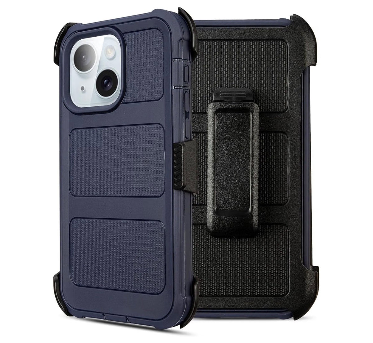 Protective Case for iPhone 15 Phone Case Belt Clip Holster Kickstand Blue
for Defender iPhone 15 Case Heavy Duty Rugged | 2 Layers of Sturdy Shockproof Cover for iPhone15 Case Work Outdoor Blac