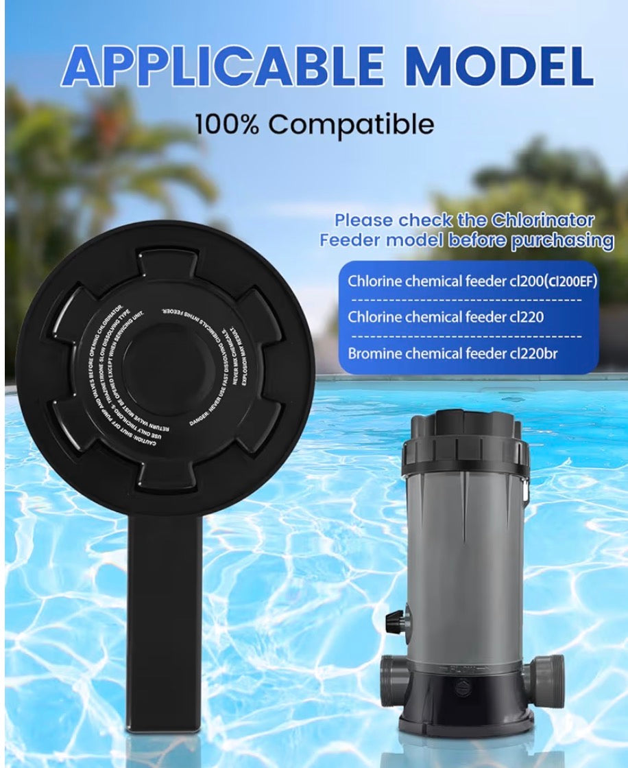 Compatible with Hayward Chlorinator Lid Cover CL200EF CL220EF CLX200CA Kit, Reinforced Wrench / 2 O-Rings Kit / Hayward CL200EF CL220EF CLX200CA Compatible / Lid Cover Replacement / Pool Tool Set