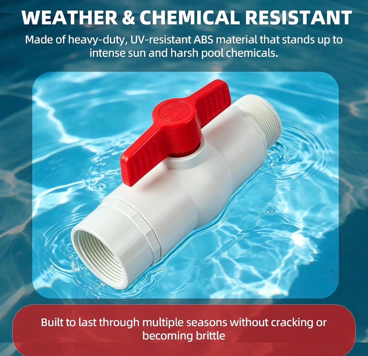 Pack of 2 - Upgrade 2-Way Ball Valve Replacement for Hayward SP0723 Trimline 1.5" MIP x 1.5" - 1.25" Hose Adapter, Heavy-Duty Pool Filter Valve for Flow Regulation & Winterizinga