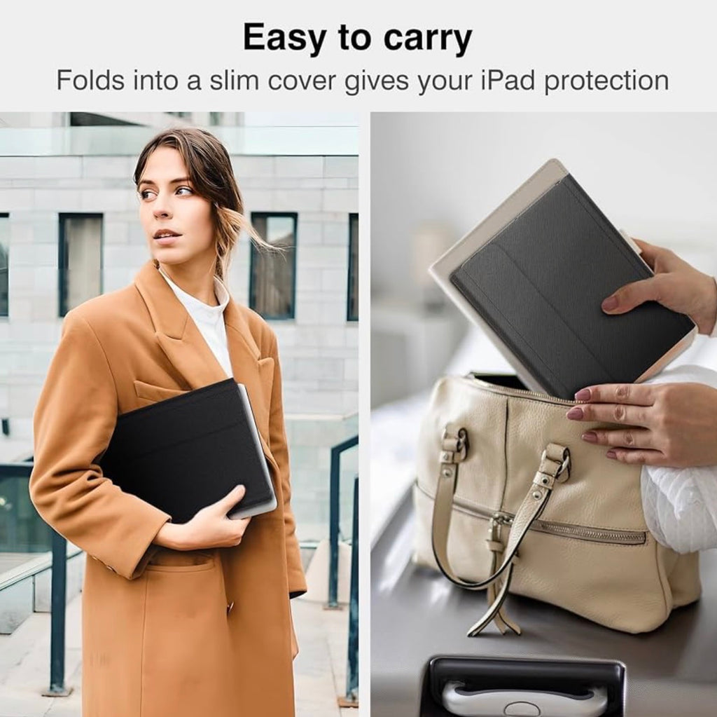 Keyboard Case for iPad 9th/8th/7th Gen (2021/2020/2019) 10.2 Inch
Keyboard Case for iPad Air 3rd gen (2019), iPad Pro 10.5 inch (2017), Detachable Wireless Keyboard, Pencil Holder